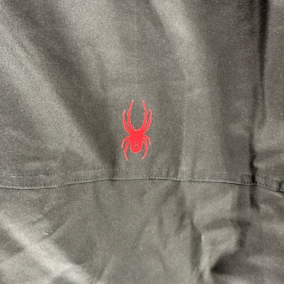 Spyder Black Jacket with White Logo and Red Accent - Picture 4 of 8